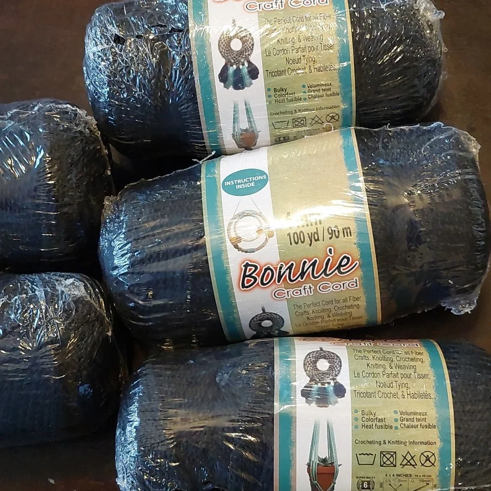 Bonnie Craft Cord yarn Knotting Crafting Weaving Crocheting Knitting 4mm-100yd - Picture 5 of 5